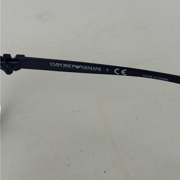 Emporio Armani Black Frame Eyewear with clip on sunglasses with case - Picture 3 of 6